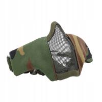Zewnętrzna osłona twarzy na pół twarzy, oddychająca stalowa siateczka,
