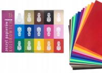 Bloki WYCINANKOWE zestaw 10 sztuk Papiery Kolorowe SAMOPRZYLEPNE A4 Kreska