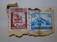 F 363 - 364 ZABYTKI KRAKOWA - STEMPEL LUBLIN- Kasowany na wycinku