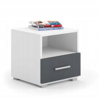 Коби тумбочка Emi 40. 5x37x40 см белый / серый