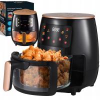 FRYTKOWNICA BEZTŁUSZCZOWA FRYTOWNICA AIR FRYER 2400W MOCNA 6L SEPARATOR