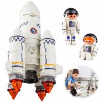 RAKIETA KOSMICZNA KOSMOS KOSMONAUTA DŹWIĘK ŚWIATŁO DYM Z LAMPĄ PROJEKTORA