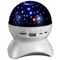 Lampka Nocna Projektor Gwiazd LED Bluetooth Prezent Dla Dzieci USB