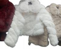 Futerko białe krótkie z kołnierzykiem