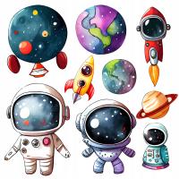 NAPLAMKI NAPRASOWANKI SPACE KOSMOS PLANETY TERMO NAKLEJKA NA UBRANIA DTF