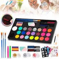 FARBY DO MALOWANIA TWARZY CIAŁA FARBA ZESTAW 20 KOLORÓW ZMYWALNE DLA DZIECI