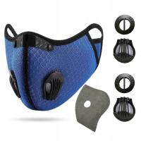 Maseczka Antysmogowa Maska Ochronna Antywirusowa filtr z węglem aktywnym