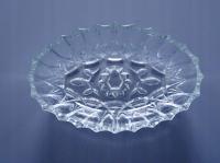 СТАРАЯ СТЕКЛЯННАЯ ТАРЕЛКА ДЛЯ ЗАКУСОК