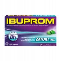 Ibuprom Zatoki 200mg+6,1mg tabletki 24 sztuki ból katar