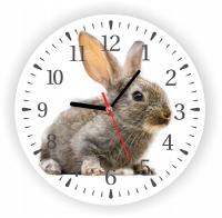 Zegar ścienny królik zajączek prezent dla dziecka