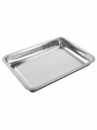 Taca Metalowa Patera Nierdzewna Tacka Duża Prostokątna Głęboka 40x30CM