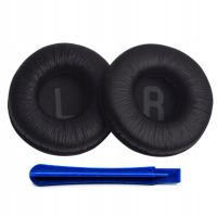 Nakładki do słuchawek Litago czarne skórzane syntetyczne 2,00 cm do JBL