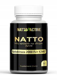 Natto Active Nattokinaza 100 mg 2000 FU witamina K2 MK7 – 60 kapsułek