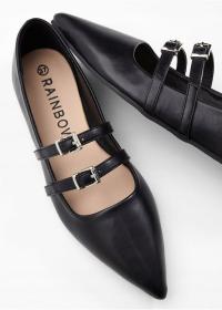 BALERINY CZARNE Z PASKIEM 39