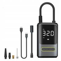 Przenośna pompka do opon 150PSI bezprzewodowa pompka powietrza z podwójnym ekranem LCD, czarna