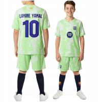 STRÓJ PIŁKARSKI Lamine Yamal BARCELONA z GETRAMI 128 cm DLA DZIECI Zielony
