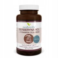 Medverita Berberyna HCL 98% 250mg + Cynamon 60k