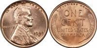 1 cent USA (1949) - A. Lincoln Wheat Penny Mennica Denver