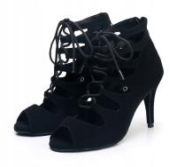 Танцевальная обувь на шнуровке черный 8,5 см