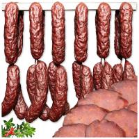 Домашняя колбаса сухой куриный копченый деревенский традиционный Бастион вкуса