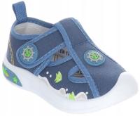 TRAMPKI DZIECIĘCE AMERICAN CLUB TEN172 SANDAŁY RZEP WKŁADKA SKÓRZANA BL