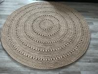 Dywan boho ze sznurka 170 cm handmade szydełko dziergany