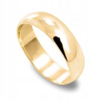 Obrączka Srebrna pozłacana próba 925 szerokość 5 mm model 2