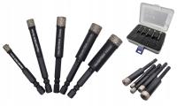 ZESTAW WIERTEŁ DIAMENTOWYCH DO GRESU HEX 6-14 mm WIERTŁA DIAMENTOWE 5 szt