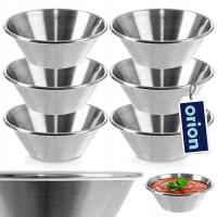 6x Miseczka STALOWA na sos dip sosjerka miska dipówka pojemnik 6,5 cm 40 ml