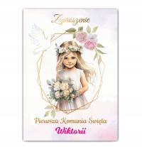 Приглашения на святое причастие для девочки имя