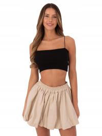 Prążkowany TOP Damski Krótki Na Ramiączkach