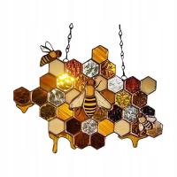 Высокая витражная панель Suncatcher Bee Window
