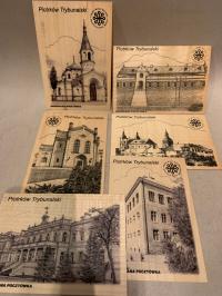 PIOTRKÓW TRYBUNALSKI 6 SZTUK POCZTÓWEK NA DREWNIE