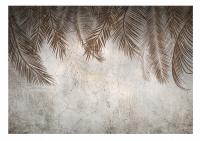 Фото обои пальмовые листья перья бетон гостиная спальня настенная бумага 368X254