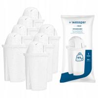 7x Wkład filtrujący do dzbanka Wessper AquaClassic Standard