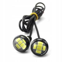 ДНЕВНЫЕ ХОДОВЫЕ ОГНИ ЛЮВЕРСЫ СВЕТОДИОДЫ DRL 6 LED ЛЮВЕРСЫ КРУГЛЫЕ 2 ШТ.