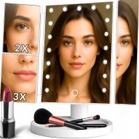 ЗЕРКАЛО ДЛЯ МАКИЯЖА СО СВЕТОДИОДНОЙ ПОДСВЕТКОЙ УВЕЛИЧИТЕЛЬНОЕ ОТКИДНОЕ