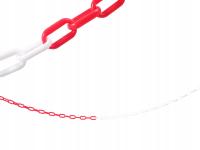 ŁAŃCUCH Plastikowy czerwono-biały OSTRZEGAWCZY 1m BLOKUJĄCY 6mm