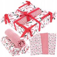 Ręczniki ŚWIĄTECZNE Ścierki Kuchenne w Koszyku 3-Pak Prezent Mikołaj MORAJ