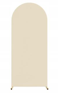 POKROWIEC materiał BEŻOWY SZAMPAŃSKI ŁUK BALONOWY stelaż DO ZDJĘĆ 1x2m