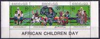 LIBIA** Mi 1269-71 pasek, Dzień Afrykańskich Dzieci
