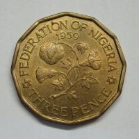 3 Pence, Nigeria, 1959r. X68