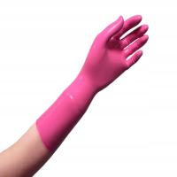 rękawiczki lateksowe gumowe bdsm fetysz latex róż cieliste czerwone L