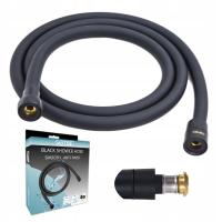 Wąż prysznicowy CZARNY gładki 150cm antyskrętny wzmacniany SOTBE