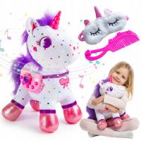 JEDNOROŻEC INTERAKTYWNA ZABAWKA OPOWIADA BAJKI MÓWI RÓŻOWY DLA DZIEWCZYNKI