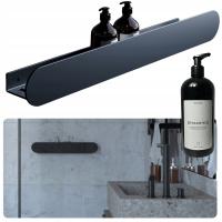 METALOWA PÓŁKA ŁAZIENKOWA PRYSZNICOWA LOFT CZARNA ŚCIENNA 58 cm + GRATIS