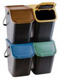 НАБОР 4x КОРЗИНА ДЛЯ СЕГРЕГАЦИИ МУСОРА 4x25l
