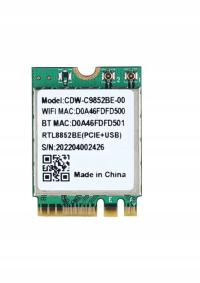 Karta sieciowa WiFi 6 AX1800 Realtek RTL8852BE NGFF BT5 802.11AX 2.4G/5G