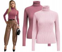 2 x Женская водолазка облегающая эластичная ребристая водолазка 2 pak WERA