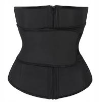 PAS WYSZCZUPLAJĄCY FITNESS GORSET TALII MODELUJĄCY CZARNY